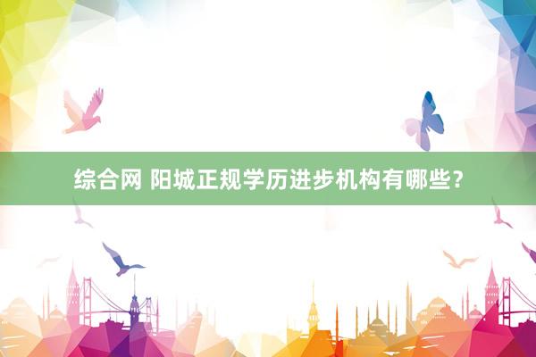 综合网 阳城正规学历进步机构有哪些？