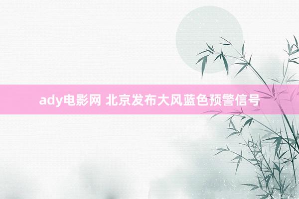 ady电影网 北京发布大风蓝色预警信号