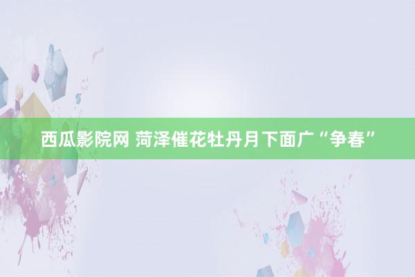 西瓜影院网 菏泽催花牡丹月下面广“争春”