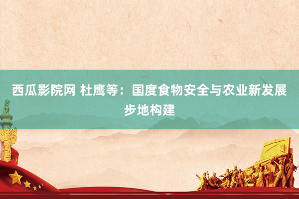 西瓜影院网 杜鹰等：国度食物安全与农业新发展步地构建