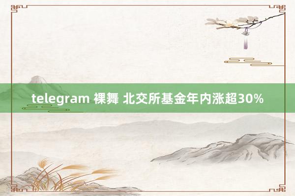 telegram 裸舞 北交所基金年内涨超30%