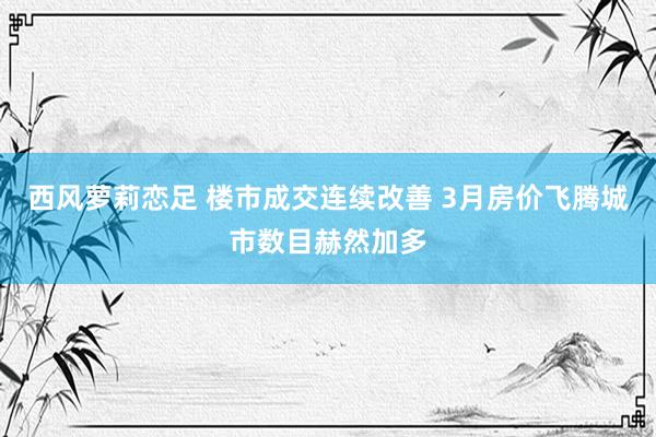 西风萝莉恋足 楼市成交连续改善 3月房价飞腾城市数目赫然加多