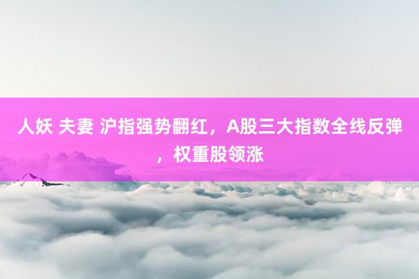 人妖 夫妻 沪指强势翻红，A股三大指数全线反弹，权重股领涨