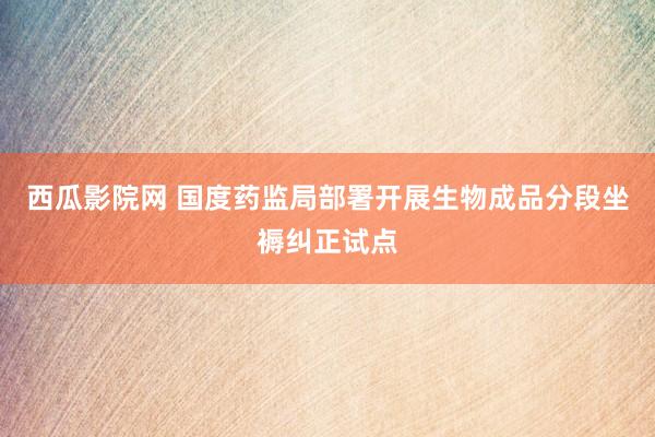 西瓜影院网 国度药监局部署开展生物成品分段坐褥纠正试点